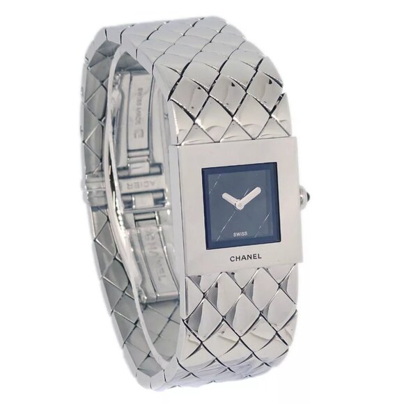 Chanel Matelasse Quartz Watch SS Q.N.40485 - Picture 1 of 7